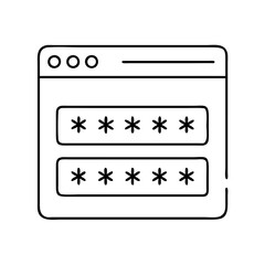 password field icon, password field vector illustration-simple illustration of password field , perfect for password field logos and icons