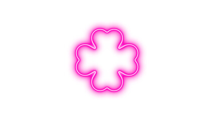Glowing abstract flower-like shape with a black background, featuring smooth curves and a symmetrical design