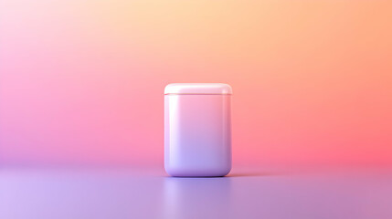 Minimalistic Container with Smooth Gradients in Soft Colors
