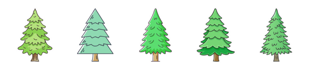 douglas fir tree icon, douglas fir tree line art - simple line art of douglas fir tree, perfect for douglas fir tree logos and icons