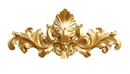 Elegant gold ornate decorative design element
