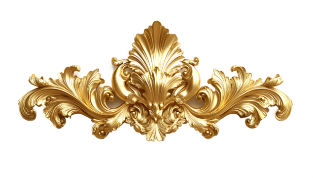 Elegant gold ornate decorative design element
