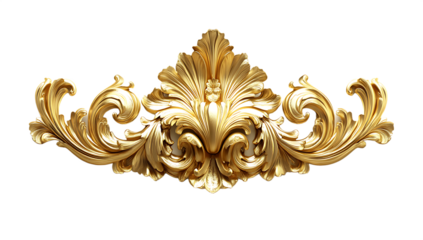 Elegant gold ornate design baroque style decoration