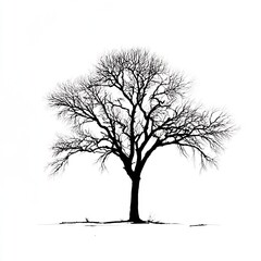 Obraz premium Frame with Tree Silhouette