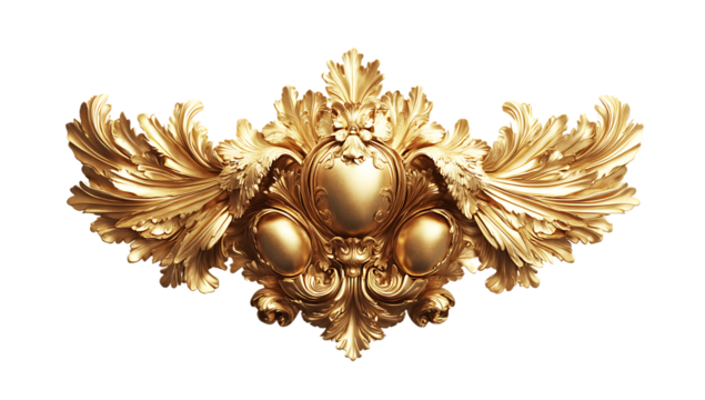 Ornate gold baroque style decorative element