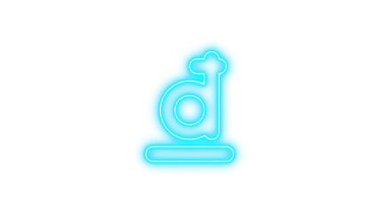 Neon dong sign icon glow with transparent background
