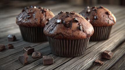 triple chocolate muffin