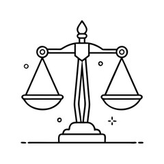 scale of justice icon, scale of justice vector illustration-simple illustration of scale of justice , perfect for scale of justice logos and icons
