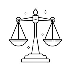 scale of justice icon, scale of justice vector illustration-simple illustration of scale of justice , perfect for scale of justice logos and icons