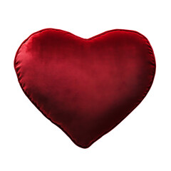 Red velvet heart shaped pillow valentines day romance