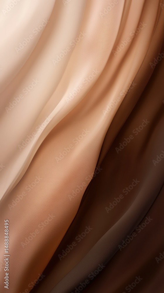 Poster soft gradient of skin tones showcasing elegant transitions from porcelain to deep chocolate against 