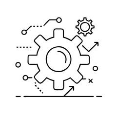 settings gear icon, settings gear vector illustration-simple illustration of settings gear , perfect for settings gear logos and icons