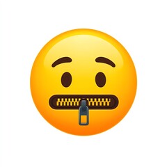 emoji with zipper mouth closed