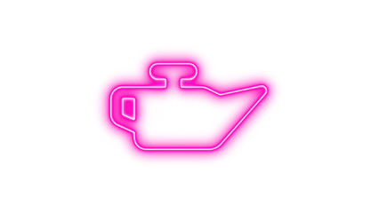 Obraz premium Neon Oil Lamp Icon, Neon oil can icon glow with transparent background