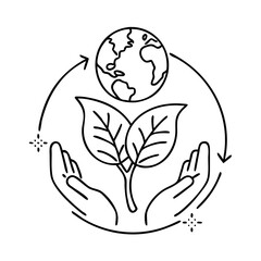 sustainability leaf icon, sustainability leaf vector illustration-simple illustration of sustainability leaf , perfect for sustainability leaf logos and icons
