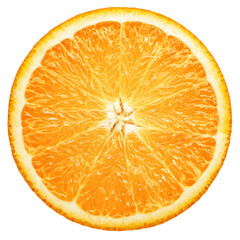 Orange Slice isolated on white background, full depth of field