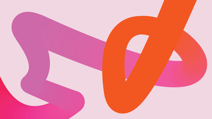 Bright Gradient Loop on Pink Background