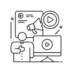 video marketing icon, video marketing vector illustration-simple illustration of video marketing , perfect for video marketing logos and icons