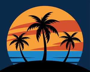 palm trees on the beach