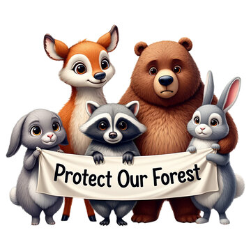 Animals Protect Forest &ndash; Forest animals ask us to protect their home from destruction.