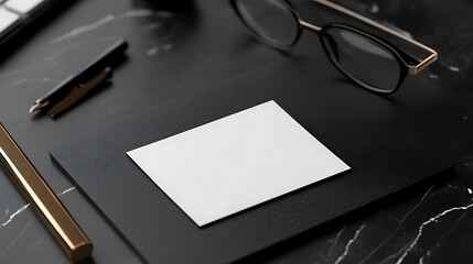 Blank business card mockup