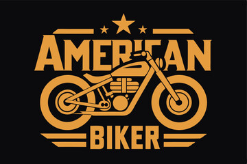 vintage motorcycle sign america rider t shirt vector template