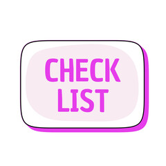 Check List BANNER sticker design