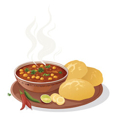 indian Chole Bhature A Delicious Indian Street Food Feast