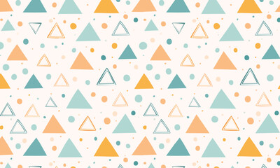  Abstract Triangle and Circle Scatter Patterns - Colorful Modern Set