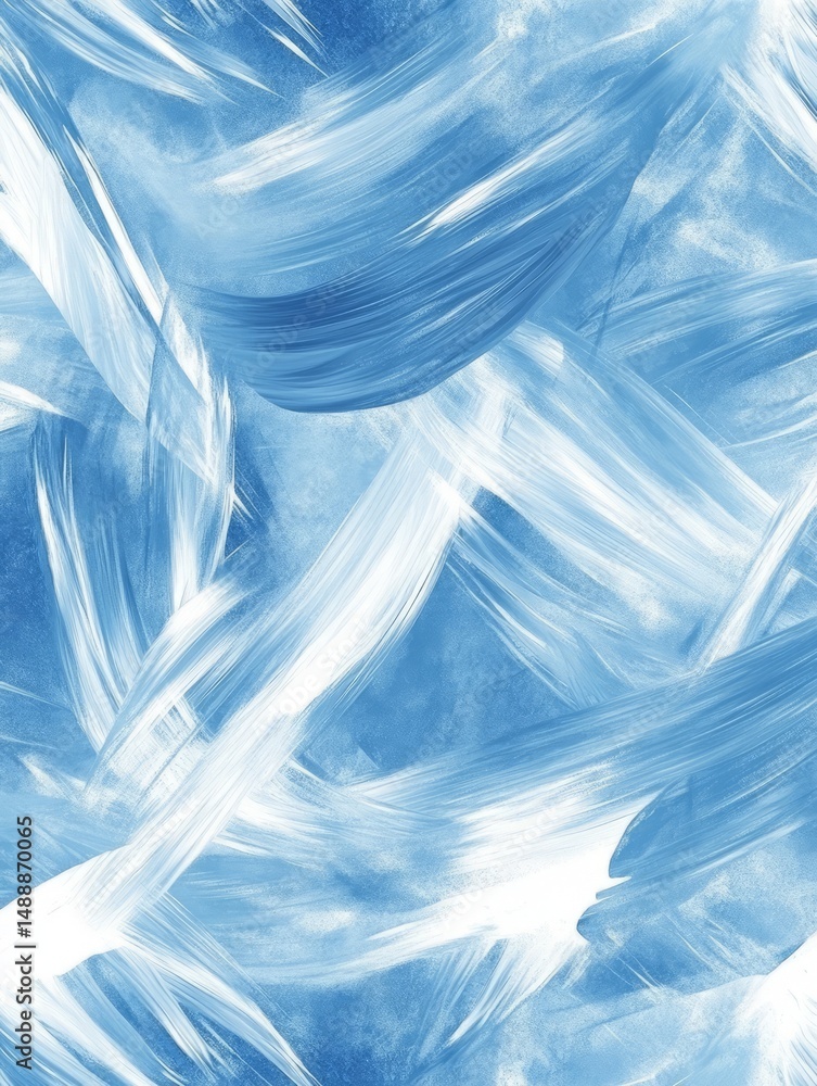 Poster abstract blue brush strokes create a serene and dynamic background for artistic exploration and crea