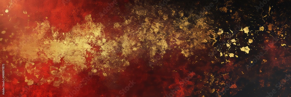 Poster abstract background with rich textures in shades of red and gold creating a vibrant and dynamic atmo