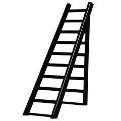 ladders isolated on white