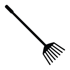 Naklejka premium black shovel isolated on white