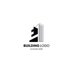 Letter E building logo for construction, architecture and property logo. Template for your brand