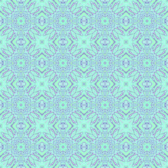 Mint Green Ornamental Pattern - Light Symmetrical Floral-Like Background for Interior Decor, Wellness Branding, and Nature-Inspired Projects