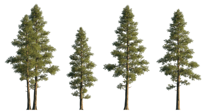 Chamaecyparis lawsonifrontal cedar large trees isolated png on a transparent background premium cutout foreground tree (Port Orford cedar, Lawson cypress) 
