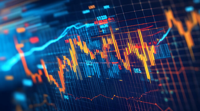 Gold investment stock market diagram concept isolated on 3d background with business financial economy trade wealth banking chart. Growth marketing forex money finance currency success profit graph