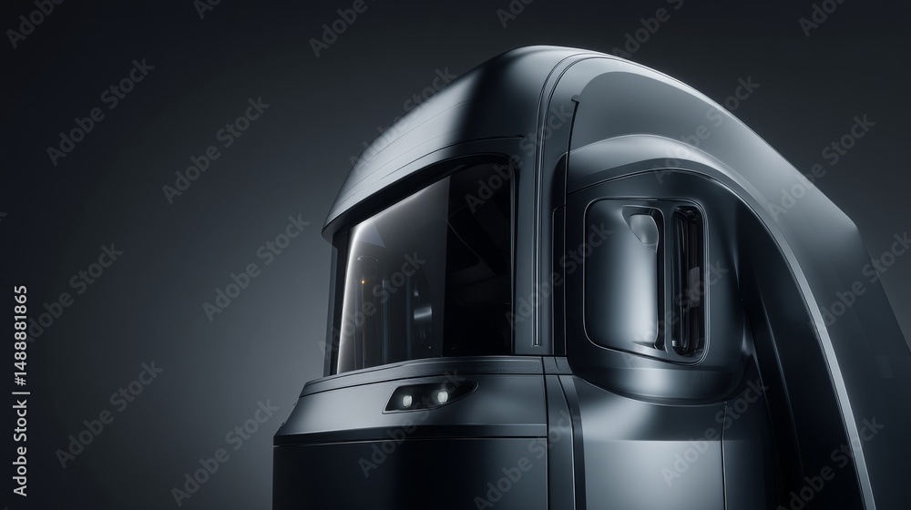Poster close-up of a modern industrial robot with sleek design and advanced features.