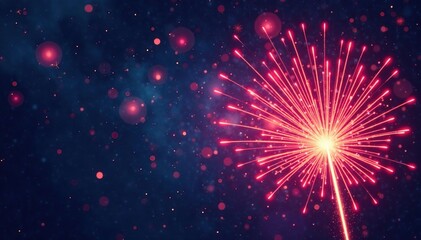 Obraz premium Geometric vector fireworks, sharp lines, vibrant hues , modern, clean, graphic