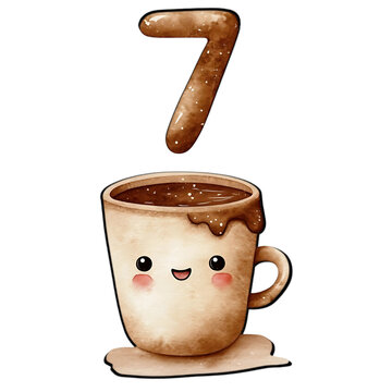 Number 7 coffee pattern