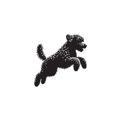 Lagotto Romagnolo Dog Silhouette – A charming outline of this curly-coated truffle hunter, showcasing its compact build, lively posture, and loyal temperament in clean vector form.
