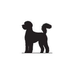 Lagotto Romagnolo Dog Silhouette – A charming outline of this curly-coated truffle hunter, showcasing its compact build, lively posture, and loyal temperament in clean vector form.

