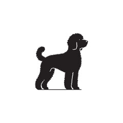 Lagotto Romagnolo Dog Silhouette – A charming outline of this curly-coated truffle hunter, showcasing its compact build, lively posture, and loyal temperament in clean vector form.
