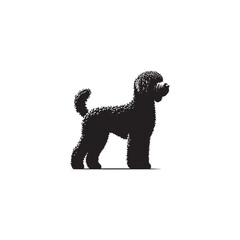 Lagotto Romagnolo Dog Silhouette – A charming outline of this curly-coated truffle hunter, showcasing its compact build, lively posture, and loyal temperament in clean vector form.
