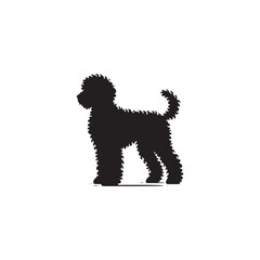 Lagotto Romagnolo Dog Silhouette – A charming outline of this curly-coated truffle hunter, showcasing its compact build, lively posture, and loyal temperament in clean vector form.
