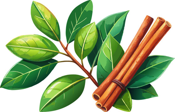 A watercolor illustration of a Chilean Myrtle (Luma apiculata), with smooth cinnamon bark and glossy green leaves, isolated on a white background.