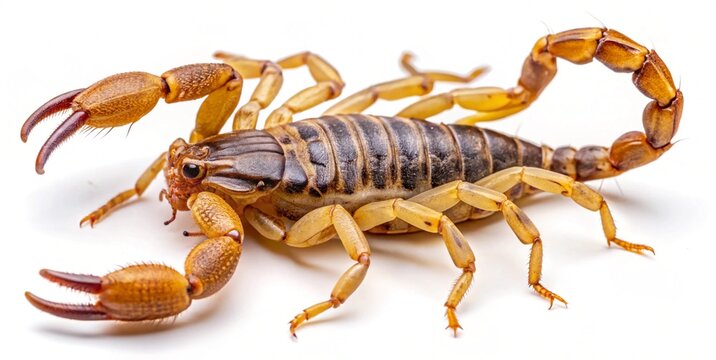 centruroides gracilis scorpion isolated on white background