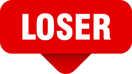 loser sticker. loser sign on transparent background