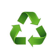 Fototapeta premium Green recycle symbol