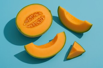 cantaloupe melon slices